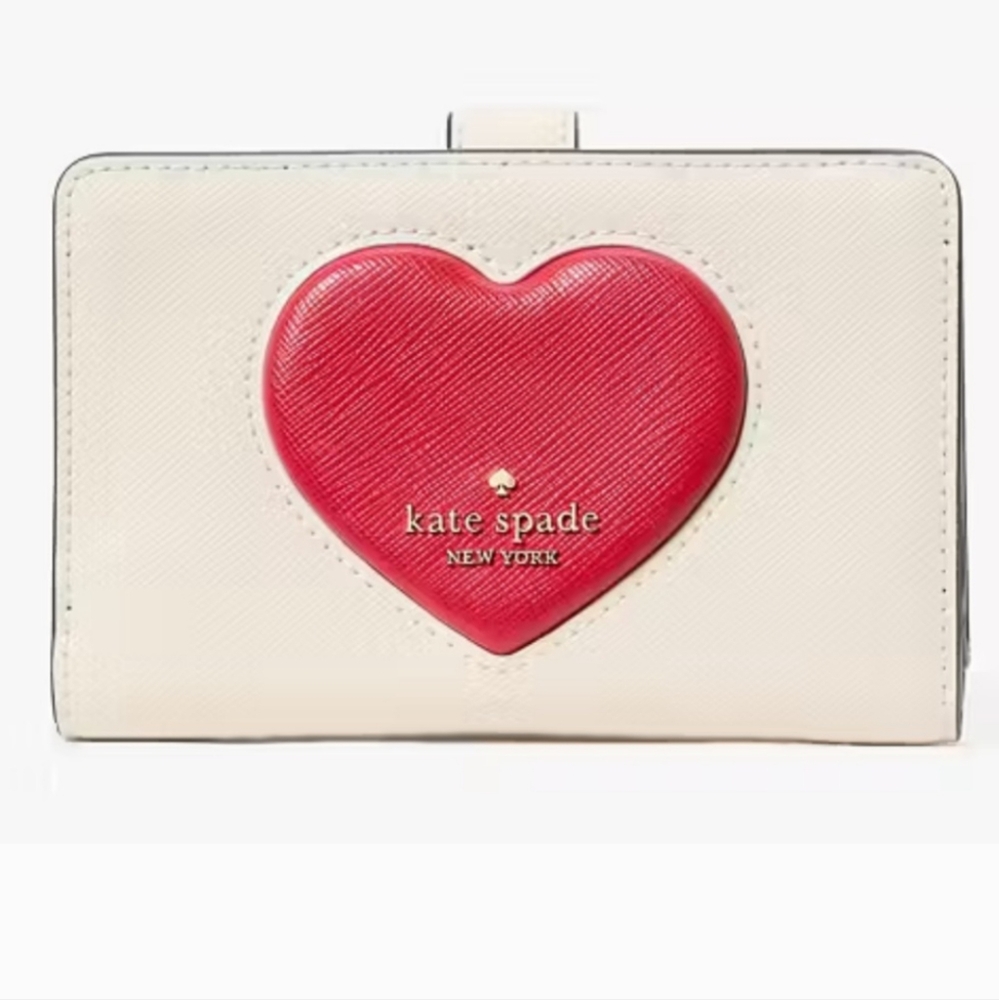 🎉Host Pick 🆕KATE SPADE Madison Puffy Heart Medium Bifold Wallet